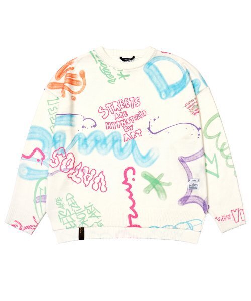 22 PAINTING OVERSIZED KNIT SWEATER MULTI 【公式通販】