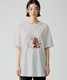ポジティブバイブオーバーサイズTシャツ（ベージュ）