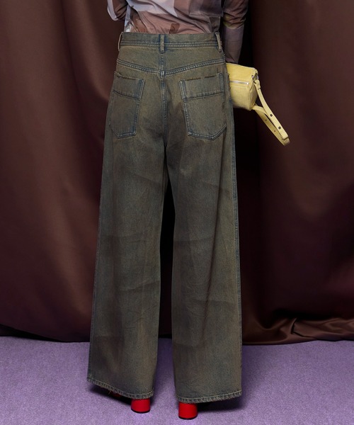 MAISON SPECIAL(メゾンスペシャル)の「Double Pocket Mud Denim/ダブルポケットマッドデニム(デニムパンツ・レディース・ブラウン/イエロー・38/36/34)」の6枚目の写真