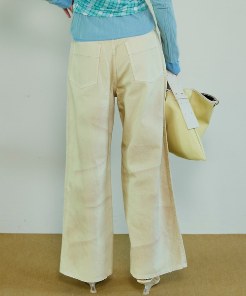 MAISON SPECIAL(メゾンスペシャル)の「Double Pocket Mud Denim/ダブルポケットマッドデニム(デニムパンツ・レディース・ブラウン/イエロー・38/36/34)」の10枚目の写真