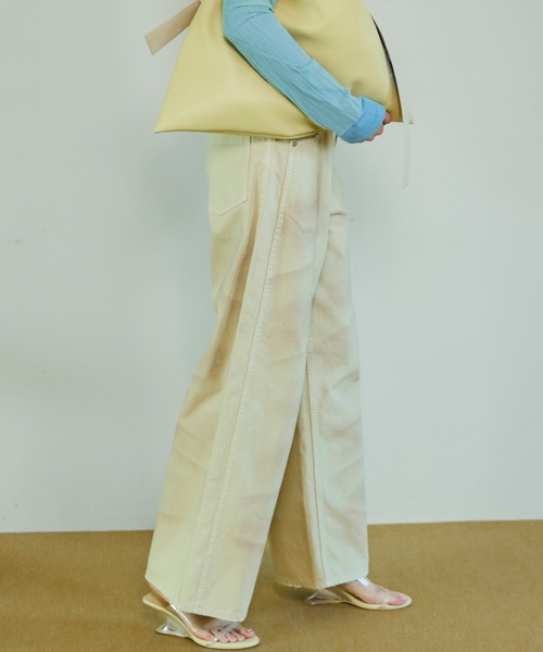 MAISON SPECIAL(メゾンスペシャル)の「Double Pocket Mud Denim/ダブルポケットマッドデニム(デニムパンツ・レディース・ブラウン/イエロー・38/36/34)」の11枚目の写真