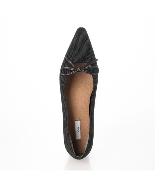 EVOL（イーボル）の「【柔らかい・ふかふか】ソフトニット3.5cmリボンパンプス JA5980（パンプス・レディース・ベージュ/ブラック系その他/ブラック・22.0cm/22.5cm/23.0cm/23.5cm/24.0cm/24.5cm/25.0cm）」の18枚目の写真