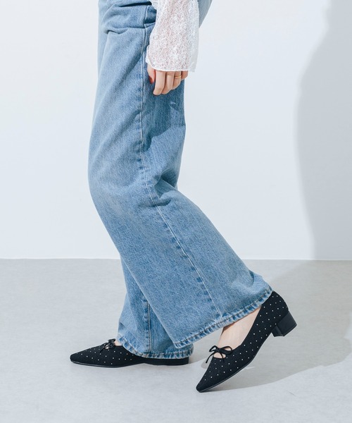 EVOL（イーボル）の「【柔らかい・ふかふか】ソフトニット3.5cmリボンパンプス JA5980（パンプス・レディース・ベージュ/ブラック系その他/ブラック・22.0cm/22.5cm/23.0cm/23.5cm/24.0cm/24.5cm/25.0cm）」の12枚目の写真