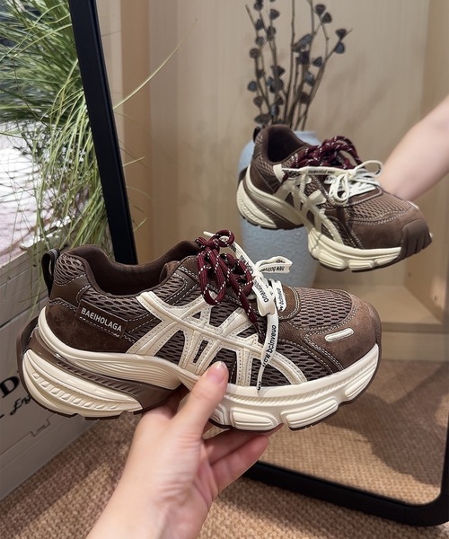 Lace Ladies（レースレディース）の「配色 メッシュ 厚底 レースアップ スニーカー（スニーカー・レディース・グレー/ブラック/ブラウン・22.5cm/23cm/23.5cm/24cm/24.5cm/25cm）」の10枚目の写真