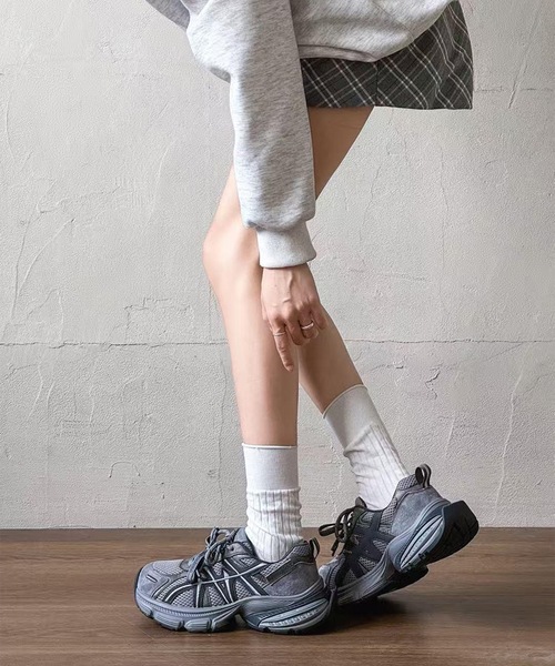 Lace Ladies（レースレディース）の「配色 メッシュ 厚底 レースアップ スニーカー（スニーカー・レディース・グレー/ブラック/ブラウン・22.5cm/23cm/23.5cm/24cm/24.5cm/25cm）」の11枚目の写真