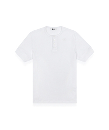 R-0031 / R4-SIGNATURE HENLEY NECK TSHIRTS(WHITE)