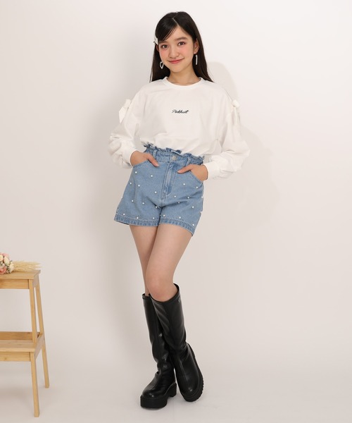 PINKHUNT(ピンクハント)の「PINKHUNT パールドットデニムショートパンツ 1226K(その他パンツ・キッズ・ブルー/ブラック・120cm/130cm/140cm/150cm/160cm)」の5枚目の写真