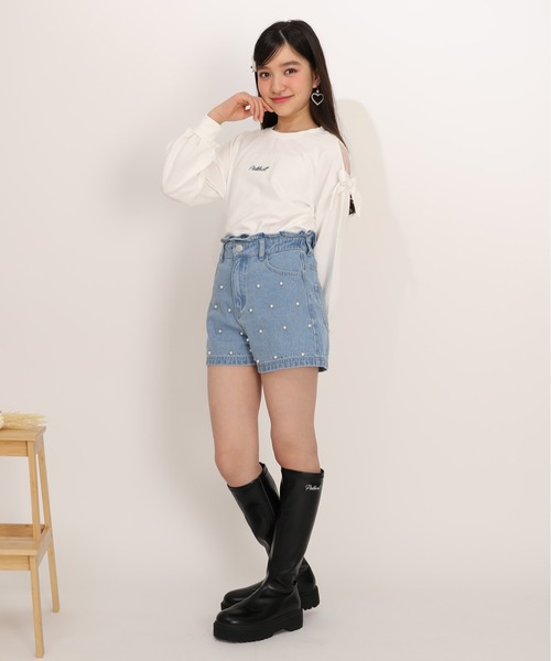 PINKHUNT(ピンクハント)の「PINKHUNT パールドットデニムショートパンツ 1226K(その他パンツ・キッズ・ブルー/ブラック・120cm/130cm/140cm/150cm/160cm)」の6枚目の写真