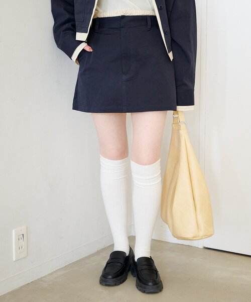 Kastane(カスタネ)の「【SETUP対応】レイヤードミニスカート(スカート・レディース・ネイビー/ダークブルー/ベージュ/ベージュ系その他・FREE)」の10枚目の写真