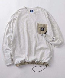 【70】【GERRY/ジェリー】ワンポイントロゴ ナイロンポケット ロングスリーブTシャツ ドローコード