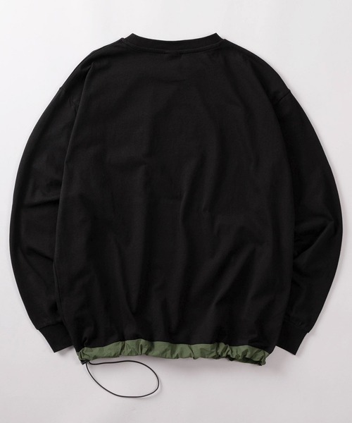 GERRY(ジェリー)の「【70】【GERRY/ジェリー】ワンポイントロゴ ナイロンポケット ロングスリーブTシャツ ドローコード(Tシャツ/カットソー・メンズ・ホワイト/ブラック/アッシュグレー・M/L/XL)」の4枚目の写真