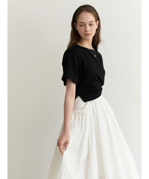 RE_L(リエル)の「Cone half t-shirt (black)(Tシャツ/カットソー・レディース・その他・FREE)」の6枚目の写真
