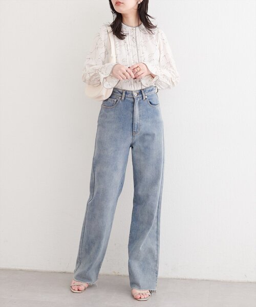 natural couture（ナチュラルクチュール）の「配色パイピングタックブラウス（シャツ/ブラウス・レディース・ピンク/その他1/グレイッシュベージュ/チャコールグレー/ベージュ・FREE）」の9枚目の写真