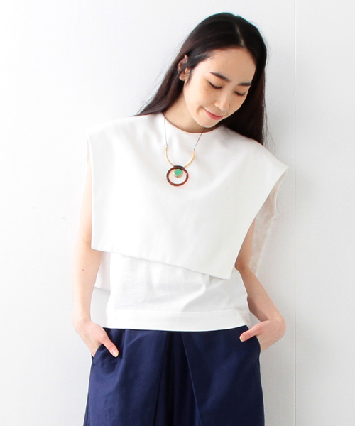 Ray BEAMS（レイビームス）の「RBS / レイヤー ヨーク プルオーバー（Tシャツ/カットソー・レディース・オフホワイト/ブラック・ONE SIZE）」の3枚目の写真