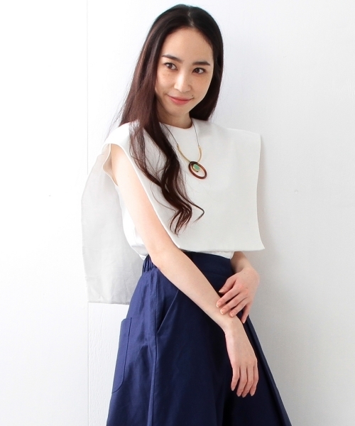 Ray BEAMS（レイビームス）の「RBS / レイヤー ヨーク プルオーバー（Tシャツ/カットソー・レディース・オフホワイト/ブラック・ONE SIZE）」の21枚目の写真