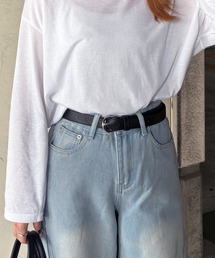 ISOOK | 【ISOOK / アイスー】ベーシックフェイクレザーベルト / レディース 合皮 オフィス 休日 ブラック ブラウン 黒 茶色(ベルト)