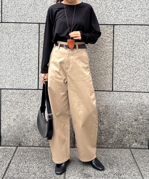 ISOOK（アイスー）の「【ISOOK / アイスー】ベーシックフェイクレザーベルト / レディース 合皮 オフィス 休日 ブラック ブラウン 黒 茶色（ベルト・レディース・ブラック/ブラウン・FREE）」の6枚目の写真