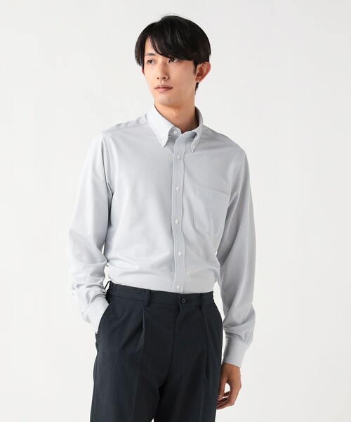 BEAMS HEART(ビームスハート)の「ツイル イージーケア ボタンダウンシャツ【ストレッチ・防シワ】(シャツ/ブラウス・メンズ・ブルー/ホワイト/グレー・38/39/37/42/41/40)」の6枚目の写真