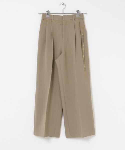ITEMS URBANRESEARCH（アイテムズ アーバンリサーチ）の「チェーンベルト付きパンツ（その他パンツ・レディース・ブラック/グレー/ベージュ・FREE）」の9枚目の写真