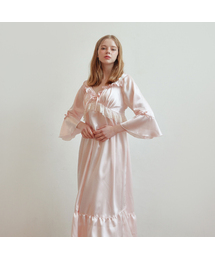 LUNALUZ STUDIO（ルナルス）の「レディース ミラベル シルキー 7部袖 ワンピース パジャマ（ルームウェア/パジャマ）」