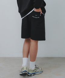 BAKKEN（バッケン）の「スマイル刺繍ロゴショートパンツ BK2985_ブラック（その他パンツ）」