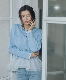 a/mie | <ウォッシャブル><a>シルク混ニットカーデ / 1216176200(ニット/セーター)