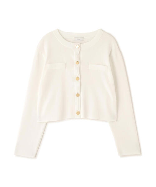 a/mie（アミー）の「＜ウォッシャブル＞＜ａ＞シルク混ニットカーデ / 1216176200（ニット/セーター・レディース・イエロー/ホワイト/ブラック/ブルー・MEDIUM/SMALL）」の13枚目の写真