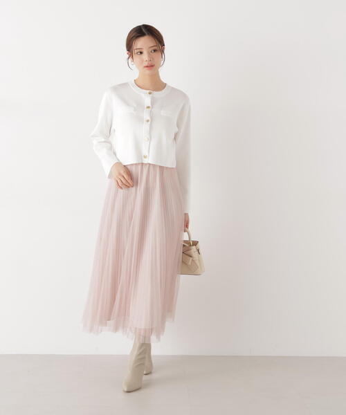 a/mie（アミー）の「＜ウォッシャブル＞＜ａ＞シルク混ニットカーデ / 1216176200（ニット/セーター・レディース・イエロー/ホワイト/ブラック/ブルー・MEDIUM/SMALL）」の19枚目の写真