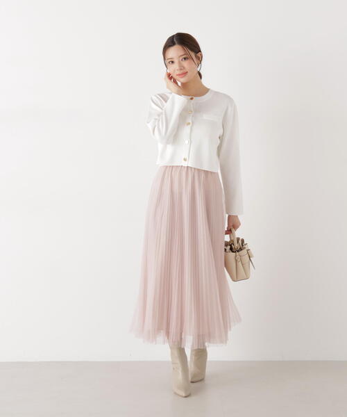 a/mie（アミー）の「＜ウォッシャブル＞＜ａ＞シルク混ニットカーデ / 1216176200（ニット/セーター・レディース・イエロー/ホワイト/ブラック/ブルー・MEDIUM/SMALL）」の21枚目の写真