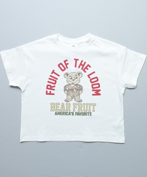FRUIT OF THE LOOM(フルーツオブザルーム)の「【FRUIT OF THE LOOM】別注カレッジプリントT(Tシャツ/カットソー・キッズ・チャコール/オフホワイト・80/90/95/100/110/120/130/140/150)」の9枚目の写真
