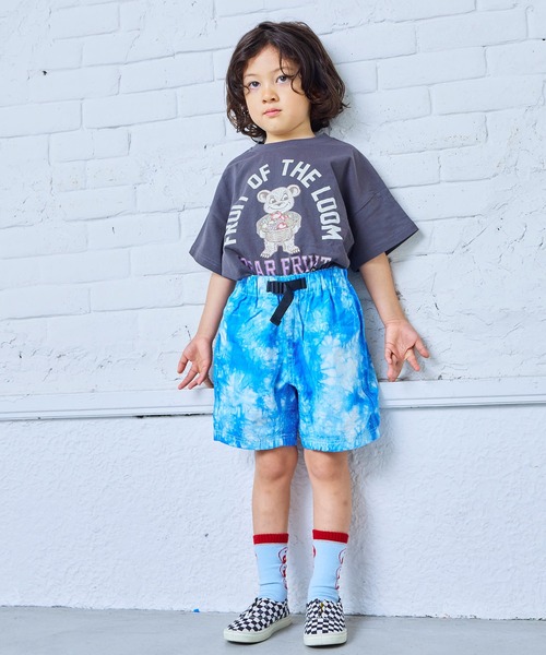 FRUIT OF THE LOOM(フルーツオブザルーム)の「【FRUIT OF THE LOOM】別注カレッジプリントT(Tシャツ/カットソー・キッズ・チャコール/オフホワイト・80/90/95/100/110/120/130/140/150)」の5枚目の写真