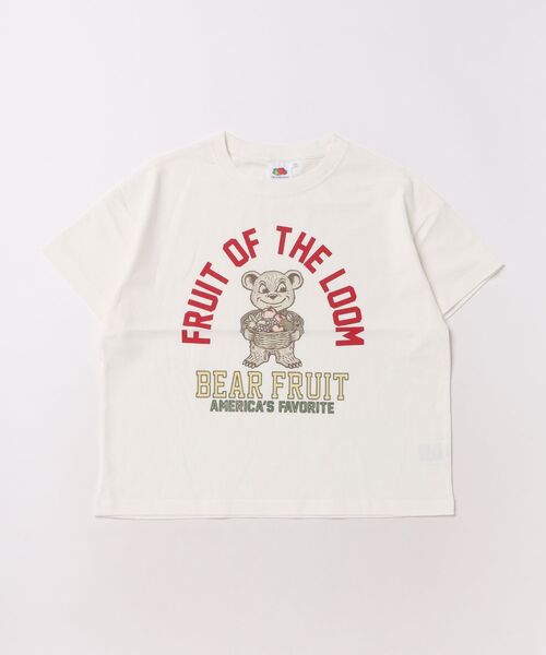 FRUIT OF THE LOOM(フルーツオブザルーム)の「【FRUIT OF THE LOOM】別注カレッジプリントT(Tシャツ/カットソー・キッズ・チャコール/オフホワイト・80/90/95/100/110/120/130/140/150)」の11枚目の写真