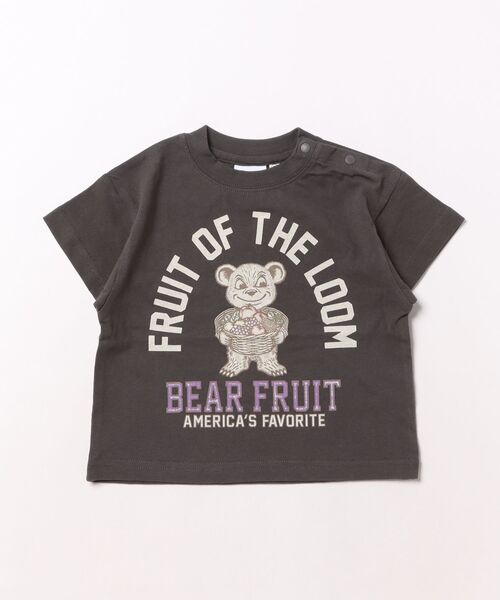 FRUIT OF THE LOOM(フルーツオブザルーム)の「【FRUIT OF THE LOOM】別注カレッジプリントT(Tシャツ/カットソー・キッズ・チャコール/オフホワイト・80/90/95/100/110/120/130/140/150)」の12枚目の写真