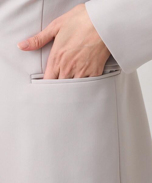 UNTITLED（アンタイトル）の「エアリーノーカラージャケット（ノーカラージャケット・レディース・チャコールグレー/ナチュラル/ネイビー・01/03/02/42/04/46/44/50/48/00）」の9枚目の写真