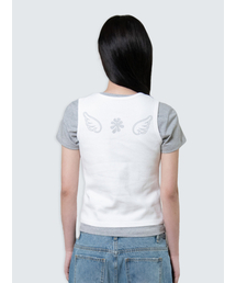 ANGEL LOGO SLEEVELESS, WHITE