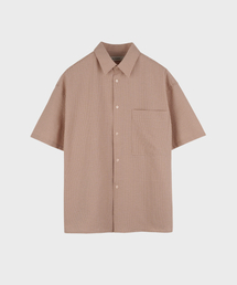 LIEU HOMME（リュウオム）の「シアサッカー チェック シャツ_ピンク（シャツ/ブラウス）」