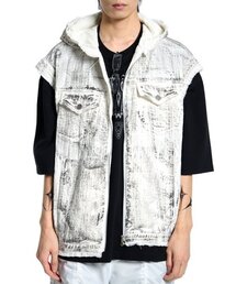 Dirty Linen Hood Vest (White)