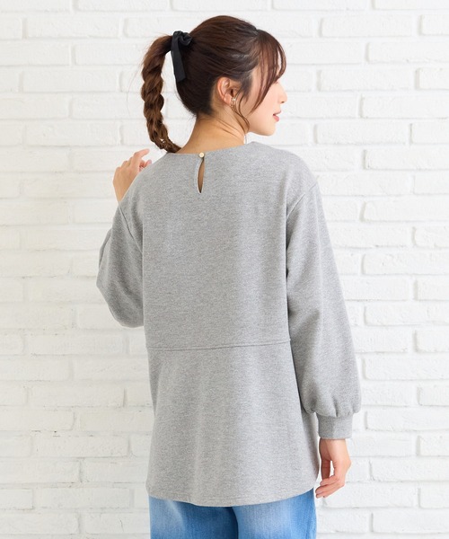 Rose Tiara（ローズティアラ）の「リボンプルオーバー（Tシャツ/カットソー・レディース・グレー/ブラック・46/42/38）」の7枚目の写真