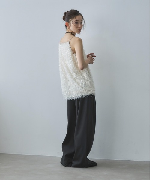 feepur（フェピュール）の「シャギーキャミソール（その他トップス・レディース・オフホワイト/ブラック・MEDIUM）」の21枚目の写真