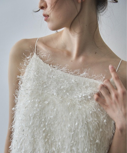 feepur（フェピュール）の「シャギーキャミソール（その他トップス・レディース・オフホワイト/ブラック・MEDIUM）」の16枚目の写真