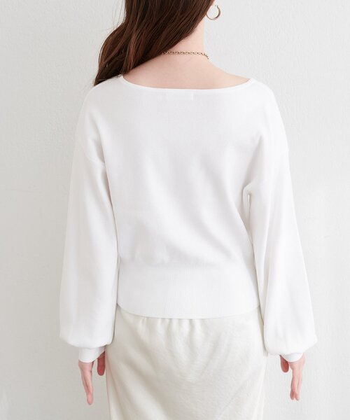 natural couture（ナチュラルクチュール）の「アシメデザイン釦カーデ（カーディガン/ボレロ・レディース・サックスブルー/オフホワイト/ピンク/ネイビー・FREE）」の11枚目の写真