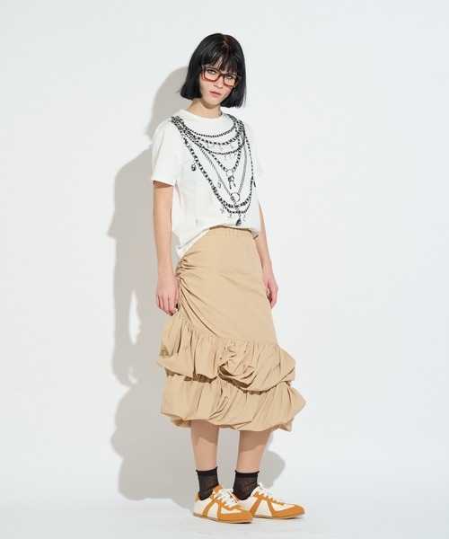ANNA SUI NYC(アナ スイ エヌ ワイ シー)の「フェイクアクセサリープリントTシャツ(Tシャツ/カットソー・レディース・ブラック/ホワイト・FREE)」の10枚目の写真