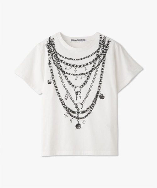 ANNA SUI NYC(アナ スイ エヌ ワイ シー)の「フェイクアクセサリープリントTシャツ(Tシャツ/カットソー・レディース・ブラック/ホワイト・FREE)」の18枚目の写真