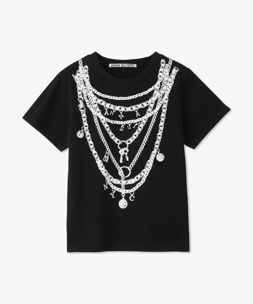 ANNA SUI NYC(アナ スイ エヌ ワイ シー)の「フェイクアクセサリープリントTシャツ(Tシャツ/カットソー・レディース・ブラック/ホワイト・FREE)」の21枚目の写真