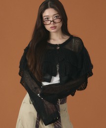 dispark | DISPARK/【26年春夏新作】フリルメッシュショートカーデ(カーディガン/ボレロ)