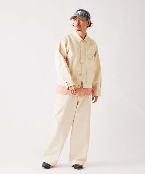 JOURNAL STANDARD relume（ジャーナルスタンダード　レリューム）の「クラフトデニム 12oz トラッカージャケット（デニムジャケット・メンズ・ブラックミックス/ブルー/アイボリー・MEDIUM/LARGE）」の7枚目の写真