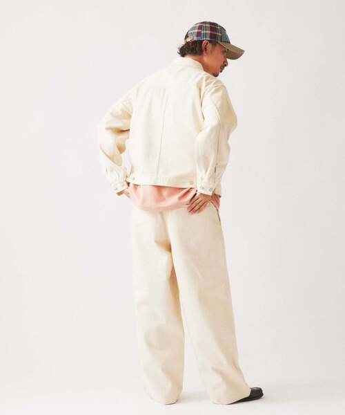 JOURNAL STANDARD relume（ジャーナルスタンダード　レリューム）の「クラフトデニム 12oz トラッカージャケット（デニムジャケット・メンズ・ブラックミックス/ブルー/アイボリー・MEDIUM/LARGE）」の9枚目の写真