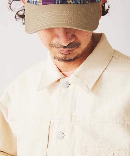 JOURNAL STANDARD relume（ジャーナルスタンダード　レリューム）の「クラフトデニム 12oz トラッカージャケット（デニムジャケット・メンズ・ブラックミックス/ブルー/アイボリー・MEDIUM/LARGE）」の12枚目の写真