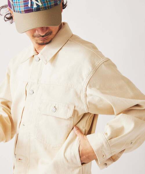 JOURNAL STANDARD relume（ジャーナルスタンダード　レリューム）の「クラフトデニム 12oz トラッカージャケット（デニムジャケット・メンズ・ブラックミックス/ブルー/アイボリー・MEDIUM/LARGE）」の15枚目の写真