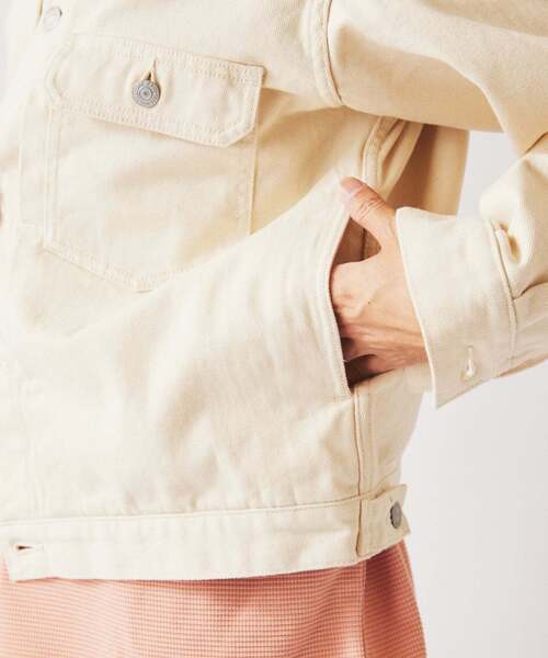 JOURNAL STANDARD relume（ジャーナルスタンダード　レリューム）の「クラフトデニム 12oz トラッカージャケット（デニムジャケット・メンズ・ブラックミックス/ブルー/アイボリー・MEDIUM/LARGE）」の16枚目の写真